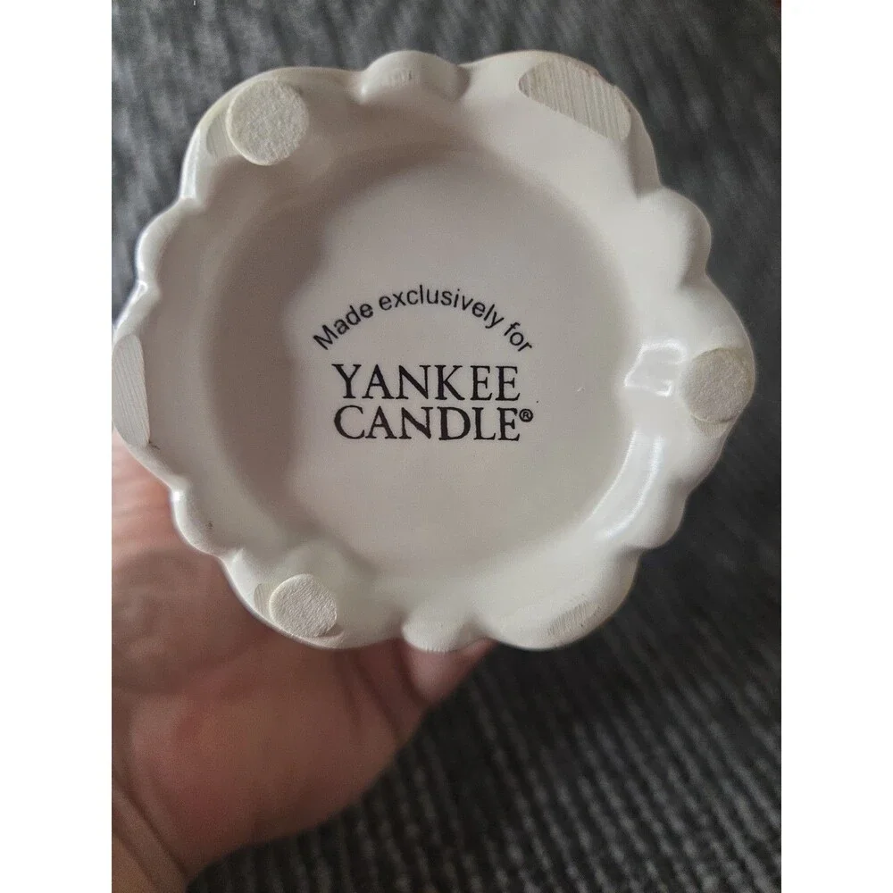 Yankee Candle Ceramic Wax Tart Warmer Discontinued Fall Apple And Leaves Pattern